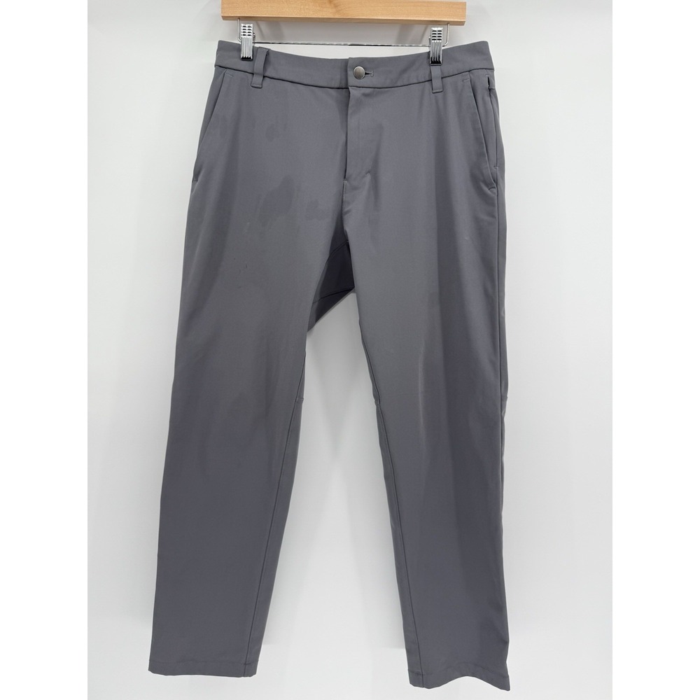Lululemon Commission Pants Adult Size 31 Gray‎ Slim Golf Travel Office Comfort